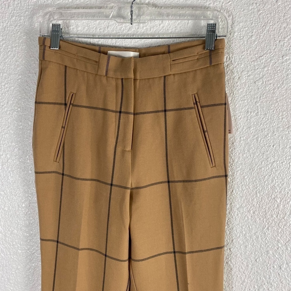 Anthropologie Sable Windowpane Trouser Pant SZ 0 NEW NWT - Picture 3 of 7